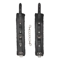 Manillas para Tobillos de Cuero Bonded - Negro