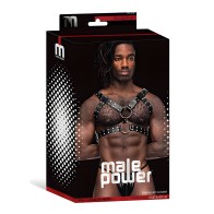 Leather Gemini Double Ring Harness - Stylish Fetish Wear