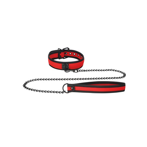 Collar y Correa Puppy Play Ouch - Roja