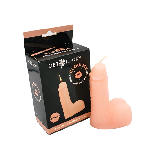 Vela de 5" Blow Me en Forma de Pene - Durazno