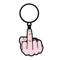 Wood Rocket Llavero Dedo Medio - Rosa