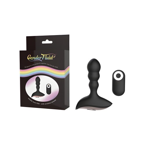 Gender Fluid Shake Vibe Anal con Control Remoto - Negro