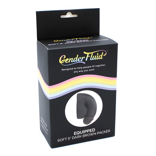 Gender Fluid Packer Suave Equipado de 5" - Marrón Oscuro