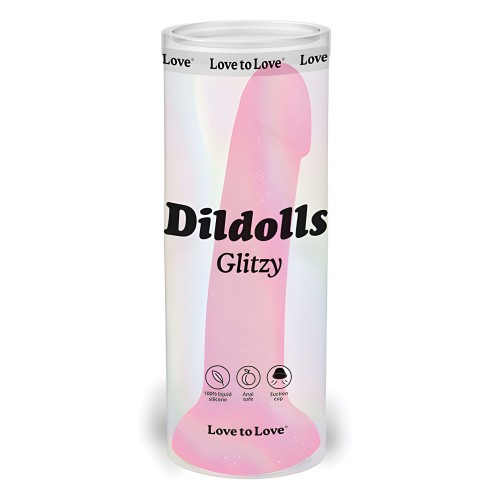 Love to Love Curved Suction Cup Dildolls - Pink