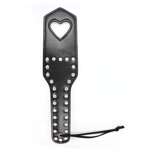 Paddle Plesur Cut-Out Heart con Studs - Negro