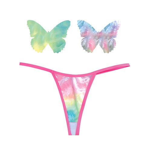 Neva Nude Naughty Knix G-String de Terciopelo & Pasties