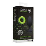 Shots Ouch Butt Plug w/Cock Ring - Glow in the Dark