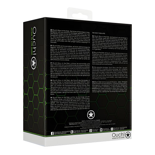 Shots Ouch Bed Bindings Restraint Kit - Glow in the Dark