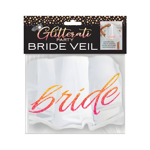 Glitterati Bride Veil Rose Gold White