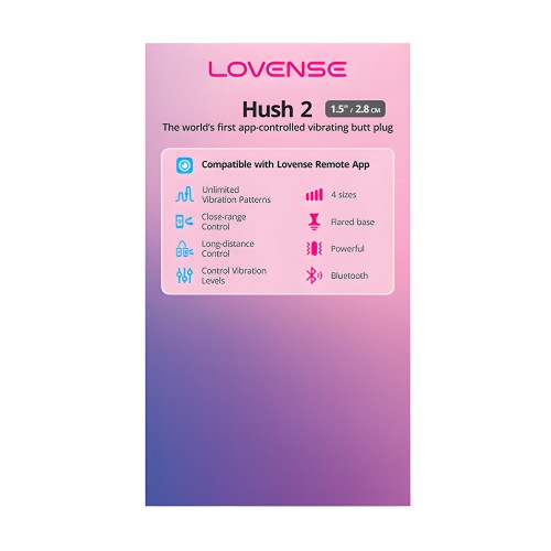 Lovense Hush 2 1.5" Butt Plug Black