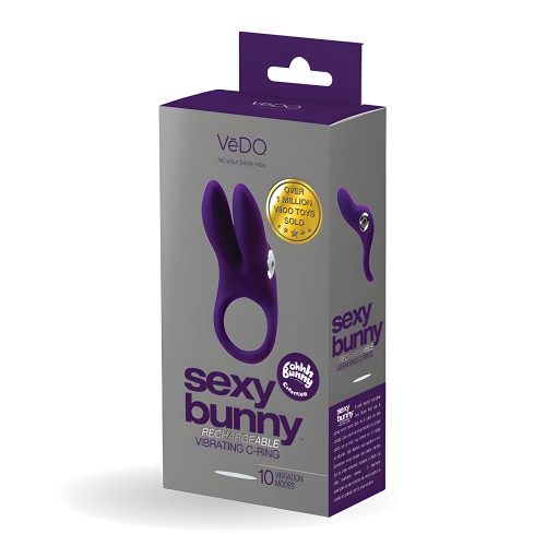 VeDO Sexy Bunny Rechargeable Ring - Púrpura Profundo