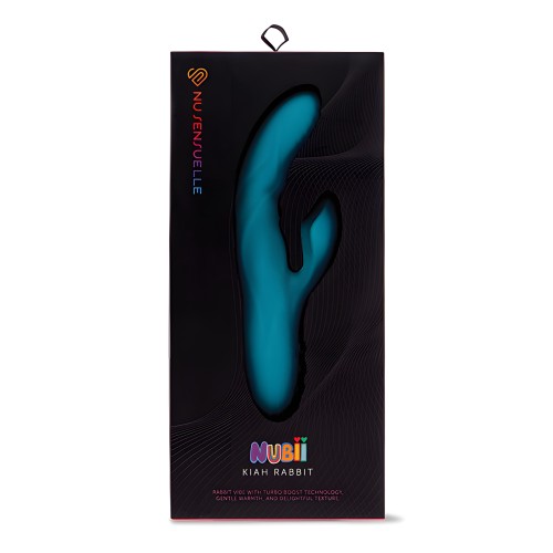 Nu Sensuelle Nubii Kiah Turbo Boost & Heating Dual Stim Rabbit - Blue