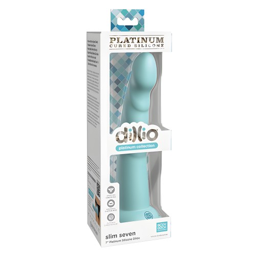 Dildo de Silicona Dillio Platinum de 7" - Verde Azulado