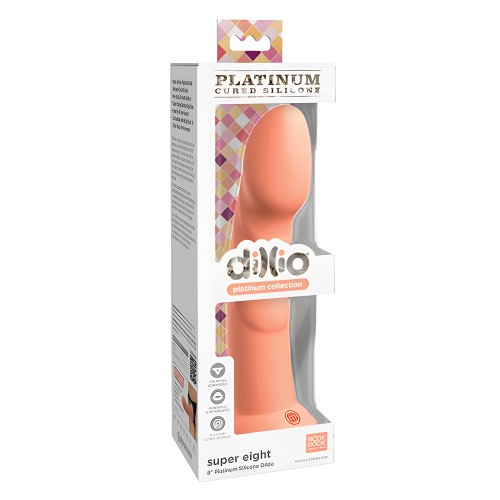 8" Super Eight Dildo - Dillio Platinum
