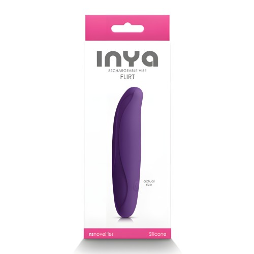 Vibrador INYA Flirt - Púrpura Oscura - Flexible y Recargable