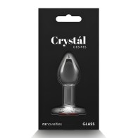 Plug Anal Corazón de Cristal Pequeño Rojo