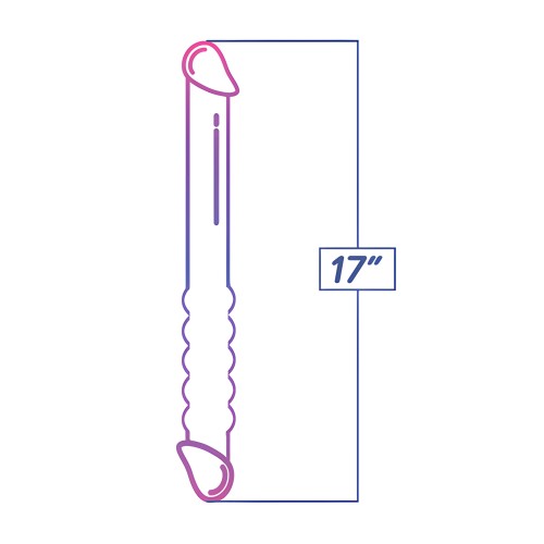 Shades Jelly TPR Gradient Double Dong - Blue/Violet | Double Dong