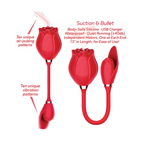 Vibrador Wild Rose & Bullet - Rojo