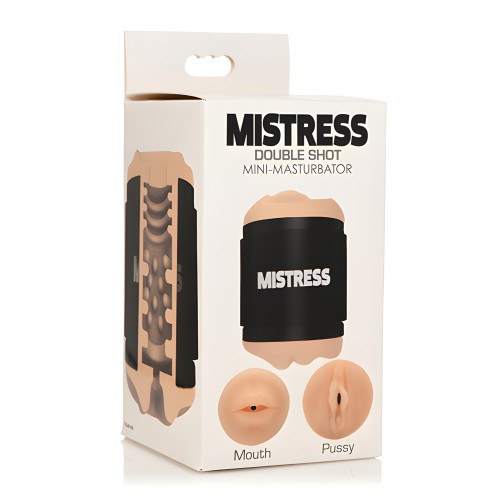 Curve Toys Mistress Doble Shot Mini Masturbador Boca & Vagina - Claro