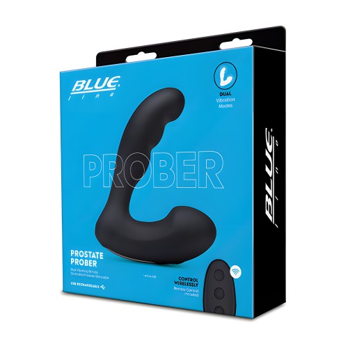Blue Line Vibrating Prostate Prober - Black