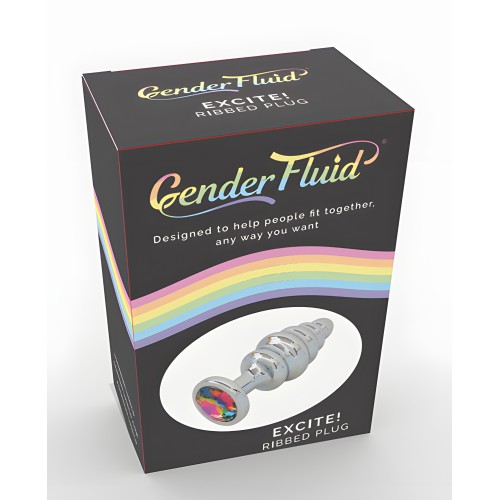 Plug Estriado Gender Fluid - Plata