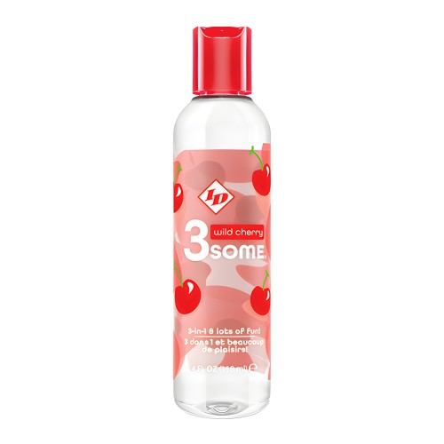 ID 3some 3 in 1 Lubricant - 4 oz Wild Cherry