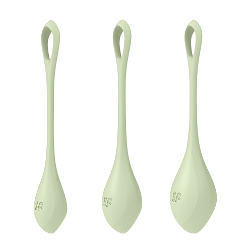 Satisfyer Yoni Power 2 Conjunto de Bolas de Entrenamiento - Verde Claro