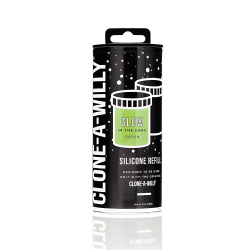 Clone-A-Willy Silicone Glow In The Dark Refill - Green