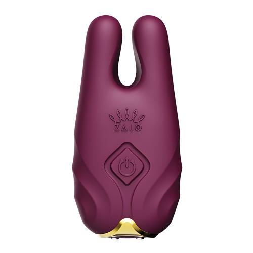 ZALO Nave Vibrating Nipple Clamps - Velvet Purple