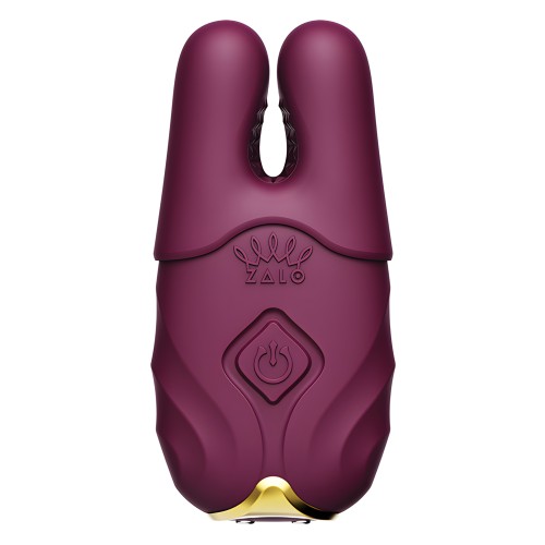 ZALO Nave Vibrating Nipple Clamps - Velvet Purple