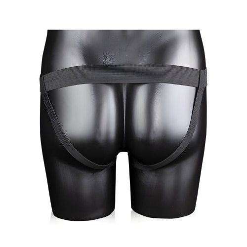 Shots Ouch Strap On Hueco de 8" con Bolas - Negro