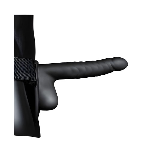 Shots Ouch Strap On Hueco de 8" con Bolas - Negro