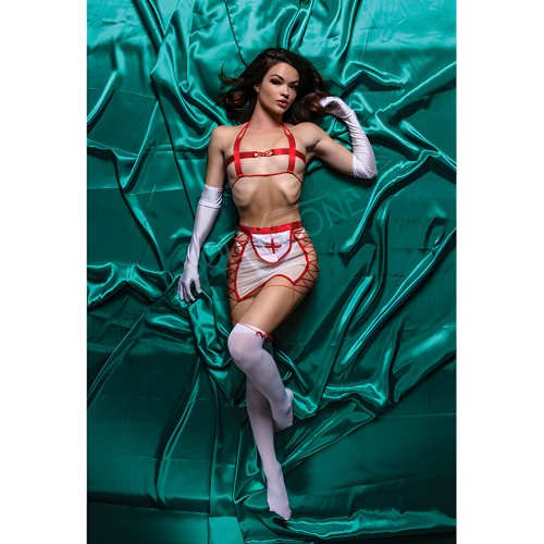 Conjunto de Enfermera Traviesa - Rojo/Blanco