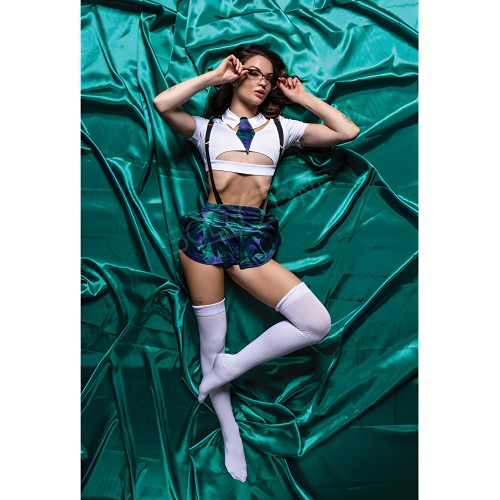 Conjunto de Disfraz Sultry School Babe - Verde M/L