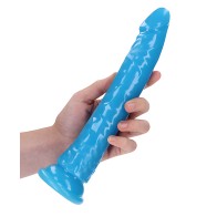Dildo Delgado de 10" - Azul Neón