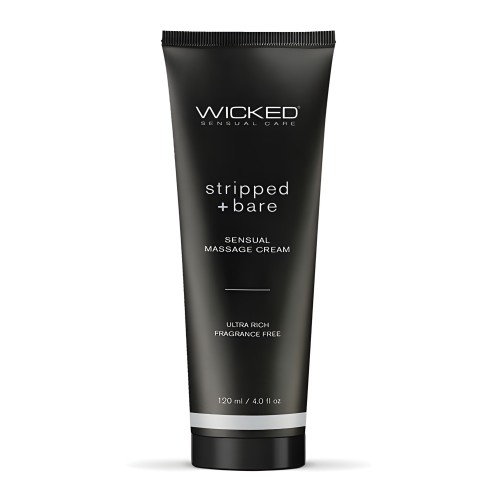Wicked Stripped & Bare Massage Cream - 4 oz