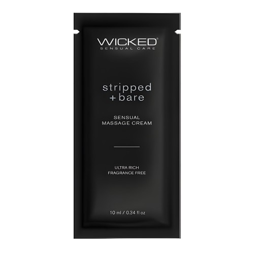 Wicked Sensual Care Stripped Bare Massage Cream Unscented