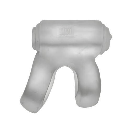 Hunky Junk Revhammer Shaft Vibe Ring - Clear Ice w/Blue Vibe