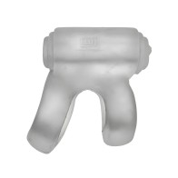 Hunky Junk Revhammer Shaft Vibe Ring - Clear Ice w/Blue Vibe