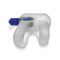 Hunky Junk Revhammer Shaft Vibe Ring - Clear Ice w/Blue Vibe