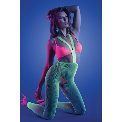 Medias Suspensoras Glow Come Alive, Bralette & G-String Multicolor O/S