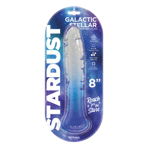 Stardust Galactic Stellar 8" Jelly Dildo - Crystal Blue