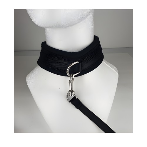 Collar y Correa Spartacus - Neopreno Negro