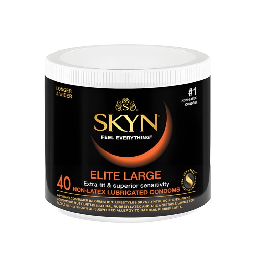 Condones Lifestyles SKYN Elite Grande - Paquete de 40
