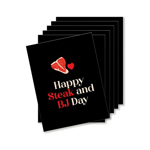 Tarjeta Happy Steak And BJ Day Paquete de 6