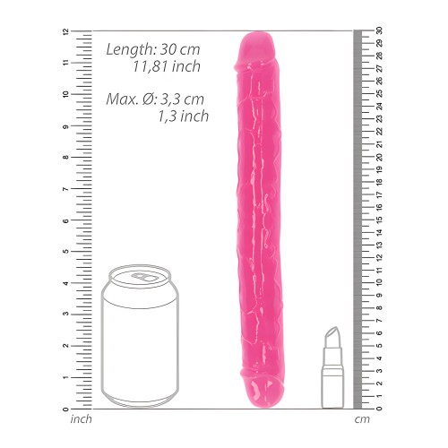 Shots RealRock 12" Double Dong - Neon Pink