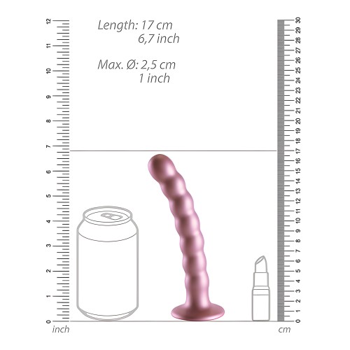 Shots Ouch Beaded G-Spot Dildo - Rose Gold