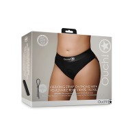 Shots Ouch Vibrating Strap On Thong - Black XL/XXL