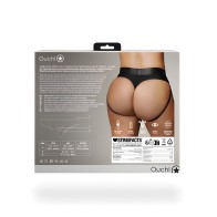 Shots Ouch Vibrating Strap On Thong - Black XL/XXL