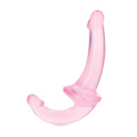 Shots RealRock 6" Strapless Strap-On - Crystal Clear Pink